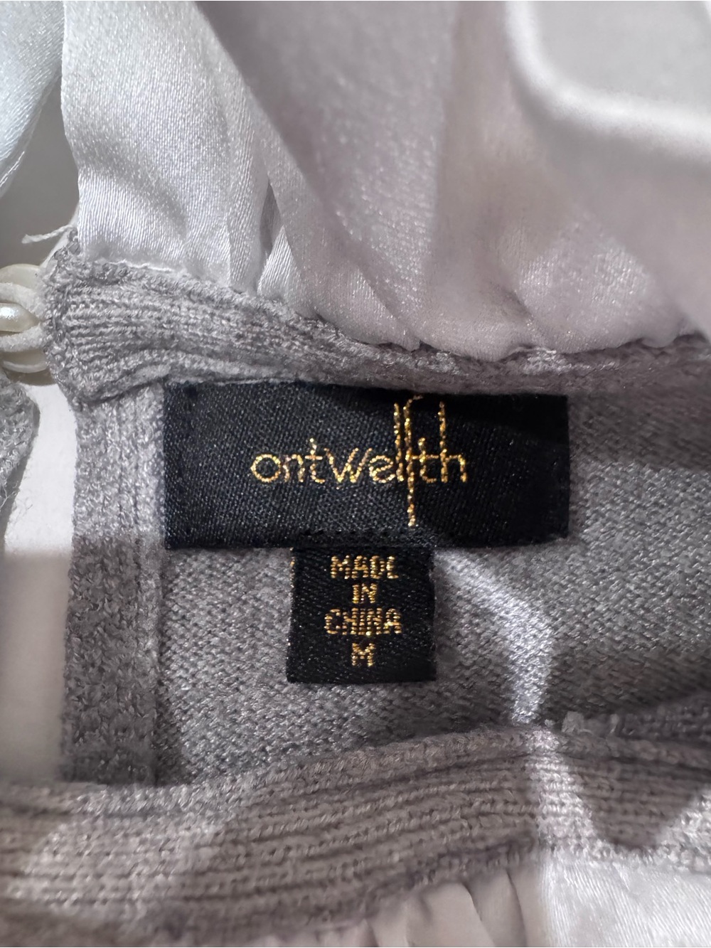 Ontwelfth Embellished Grey Crewneck Sweater - Picture 4 of 11